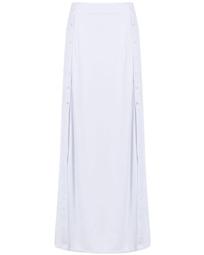 Amir Slama Side slits skirt - Blanc