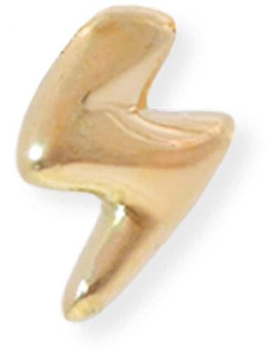 The Alkemistry 18kt Yellow Gold Chubby Lightening Earring - White