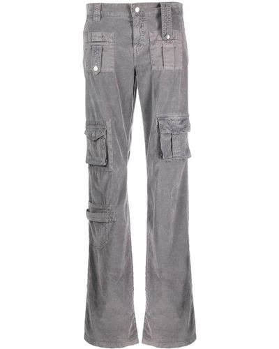 Blumarine Flared-leg Cargo Pants - Gray