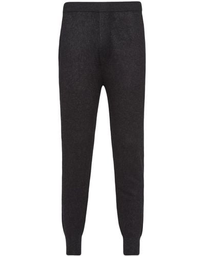 Prada Fine-knit Cashmere Pants - Black