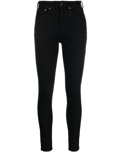 RRL Pantalon en coton stretch à coupe skinny - Noir