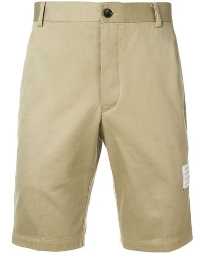 Thom Browne Cotton Twill Unconstructed Chino Shorts - Natural