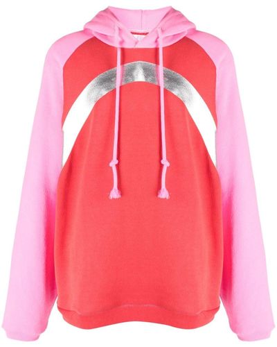 ERL Colour-Block Cotton Hoodie - Pink