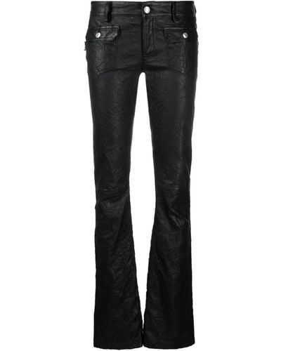 Zadig & Voltaire Kick-flare Leather Jeans - Black