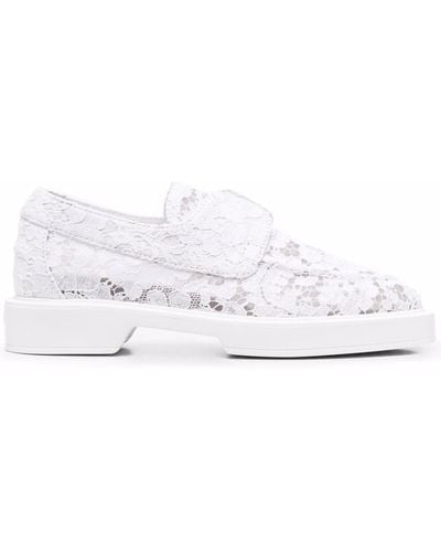 Le Silla Yacht Lace-pattern Loafers - White