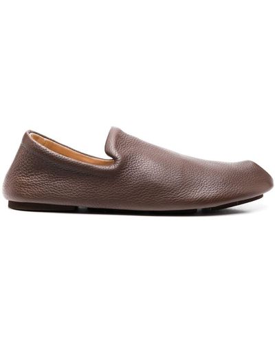 Marsèll Slip-on Leather Loafers - Brown