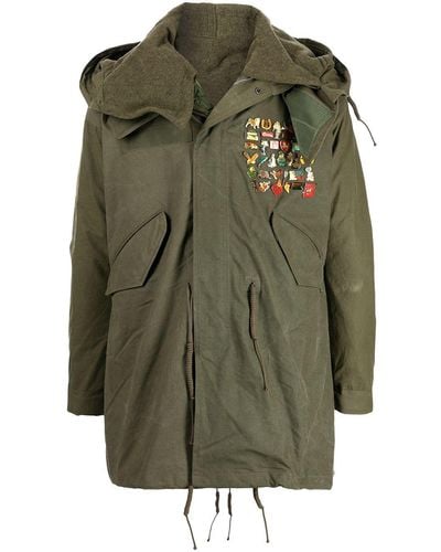 READYMADE Pin-embellished Fishtail Parka - Green