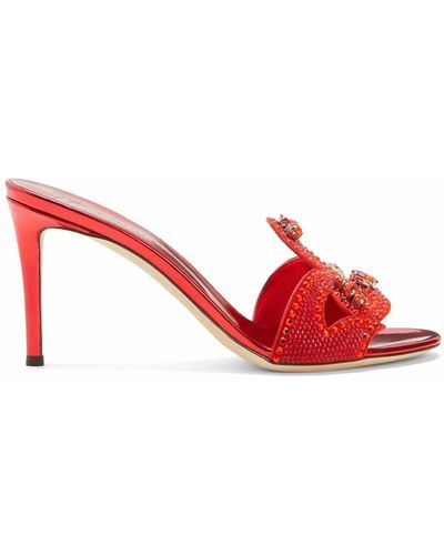 Giuseppe Zanotti Lili Borea Embellished Sandals - Red
