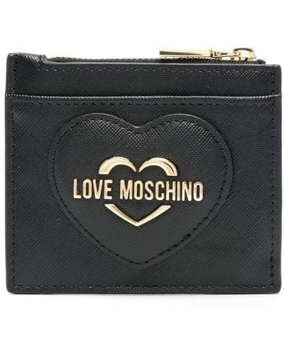 Love Moschino Portemonnee Met Logo - Zwart