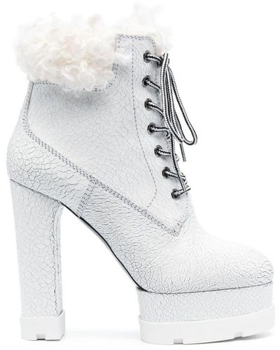 Casadei Botas Nancy Alpi con plataforma de 120mm - Blanco