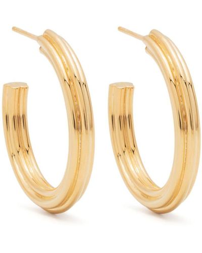 Missoma Ridge Hoop Earrings - Metallic