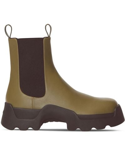 Proenza Schouler Stomp Leather Chelsea Boots - Brown