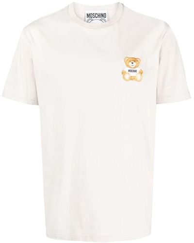 Moschino T-shirt en coton à motif Teddy Bear - Blanc