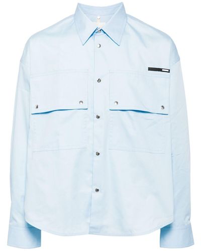 OAMC Flap-pocket Poplin Shirt - Blue