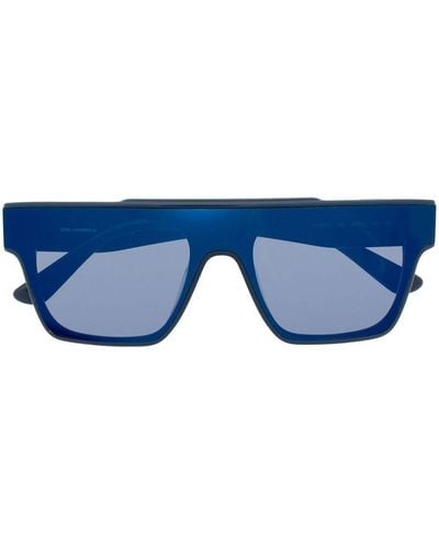 Karl Lagerfeld Logo-print Square-frame Sunglasses - Blue