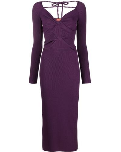 Altuzarra Cut-out Long-sleeve Maxi Dress - Purple
