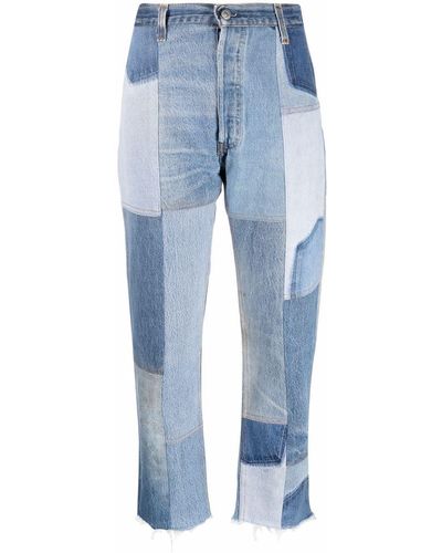 RE/DONE Jeans Met Patchwork - Blauw