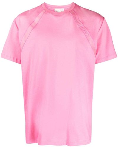 Alexander McQueen Logo-patch Cotton T-shirt - Pink