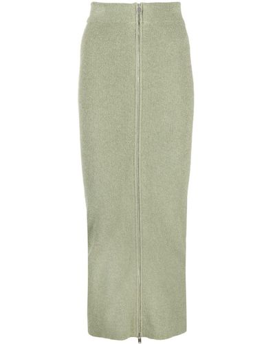 Nanushka Nima Terry-cloth Midi Skirt - Green