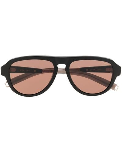 Dita Eyewear Lancier Lsa-706 Pilot-frame Sunglasses - Brown