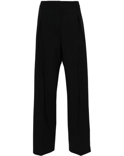 MSGM Tapered Virgin Wool Trousers - Black
