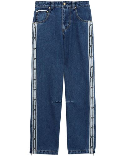 Eytys Weite Titan Jeans mit Logo-Streifen - Blau