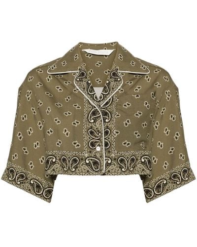 Palm Angels Camicia con stampa paisley - Verde