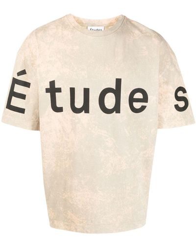 Etudes Studio Logo-print T-shirt - Natural