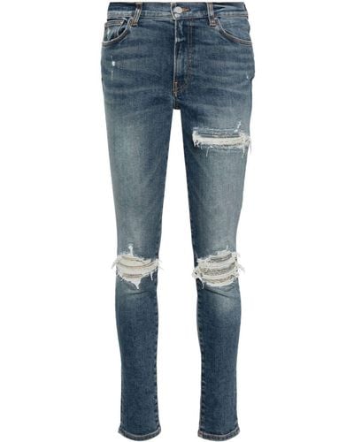 Amiri Halbhohe MX1 Skinny-Jeans - Blau