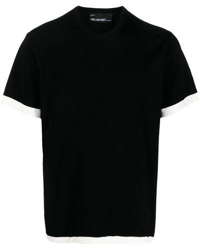 Neil Barrett Zweifarbiges T-Shirt - Schwarz