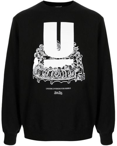 Undercover Sweater Met Tekst - Zwart