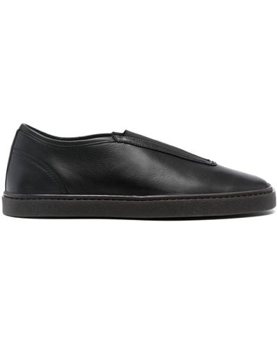 Lemaire Leather Slip-on Sneakers - Black