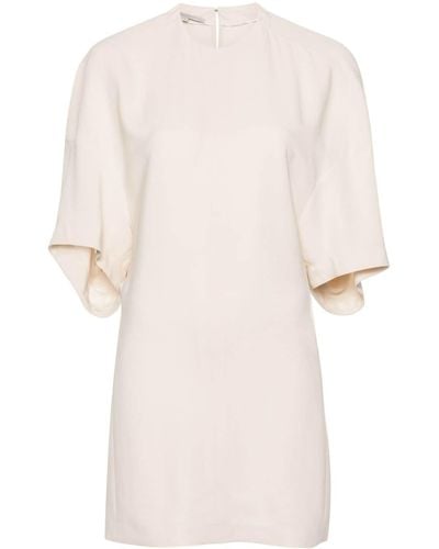 Stella McCartney Cape Draped Minidress - Natural