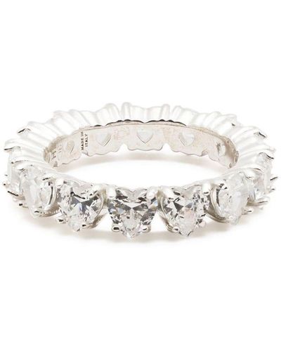 Hatton Labs Ring aus Sterlingsilber mit Kristallen - Weiß