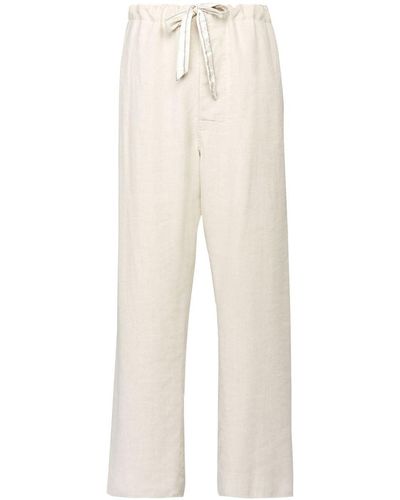 Maison Margiela Wide-leg Drawstring Pants - White