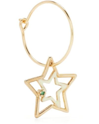 Aliita 9kt Yellow Gold Estrella Brillante Sapphire Earring - Metallic