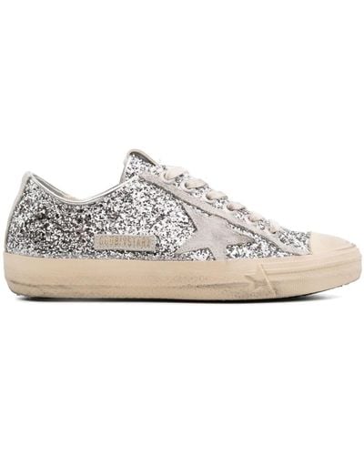 Golden Goose Sneakers V-Star con paillettes - Bianco