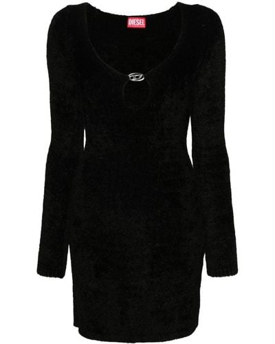DIESEL M-coleen ロゴプレート ドレス - ブラック