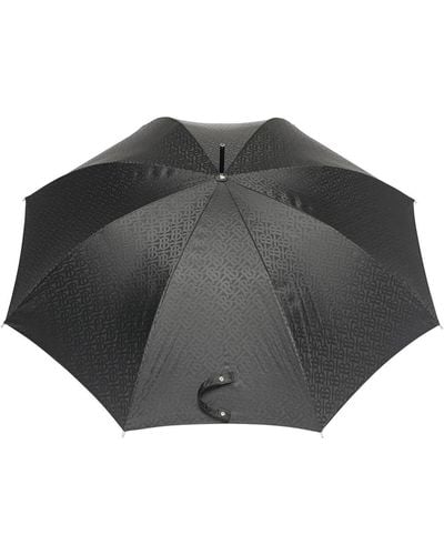 Burberry Paraguas con estampado de monograma - Negro