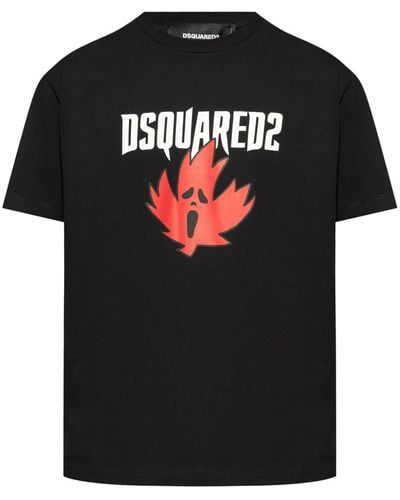 DSquared² Logo-print cotton T-shirt - Schwarz