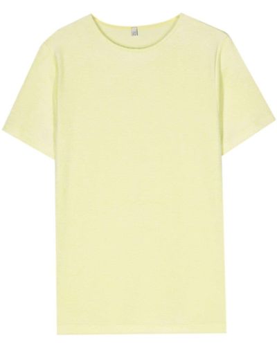 Baserange T-Shirt mit Frottee-Finish - Gelb