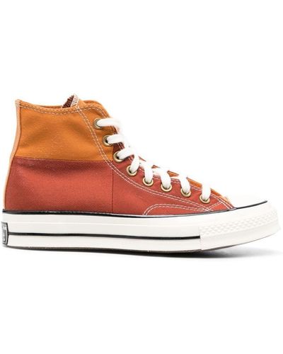 Converse Logo-detail Lace-up Sneakers - Orange