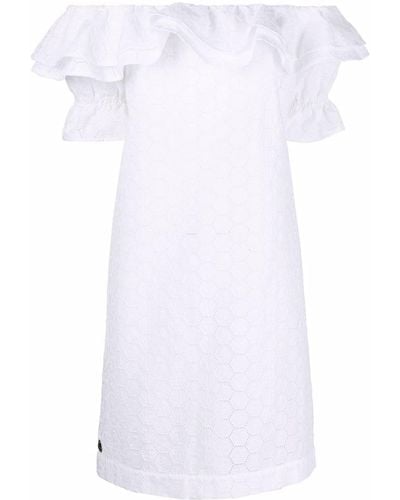 Philipp Plein Sangallo Lace Dress - White