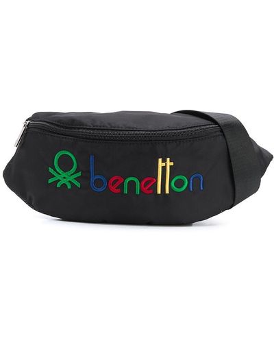 Benetton Riñonera con logo bordado - Negro