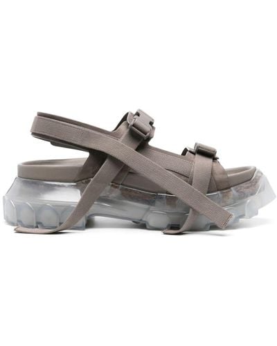 Rick Owens Sandalias Tractor con diseño grueso - Gris