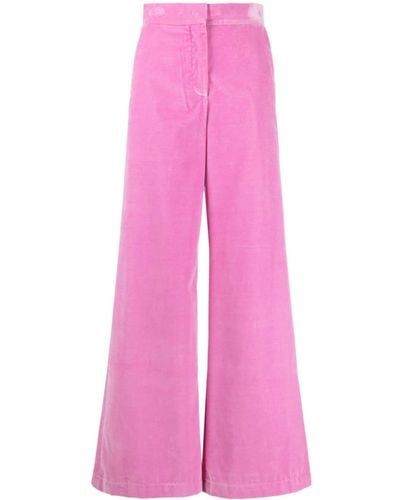 MSGM Ausgestellte High-Waist-Hose - Pink