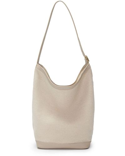 12 STOREEZ Textured-finish Leather Shoulder Bag - White