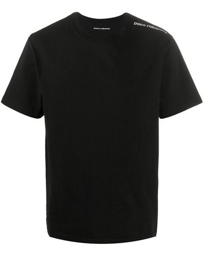 Rabanne T-shirt Met Logo - Zwart