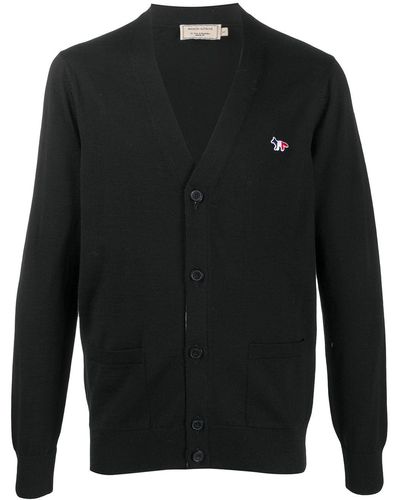 Maison Kitsuné Cardigan With Buttons - Black