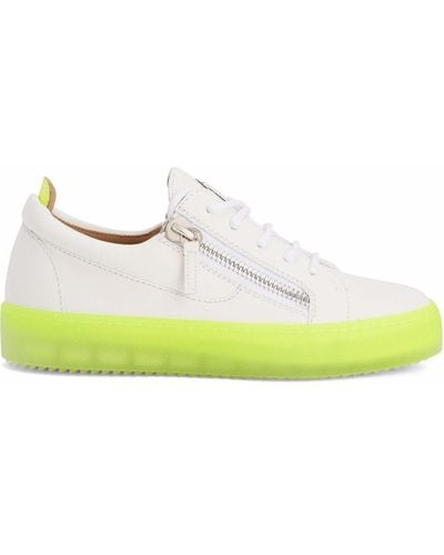 Giuseppe Zanotti Gail Contrast-sole Leather Sneakers - White